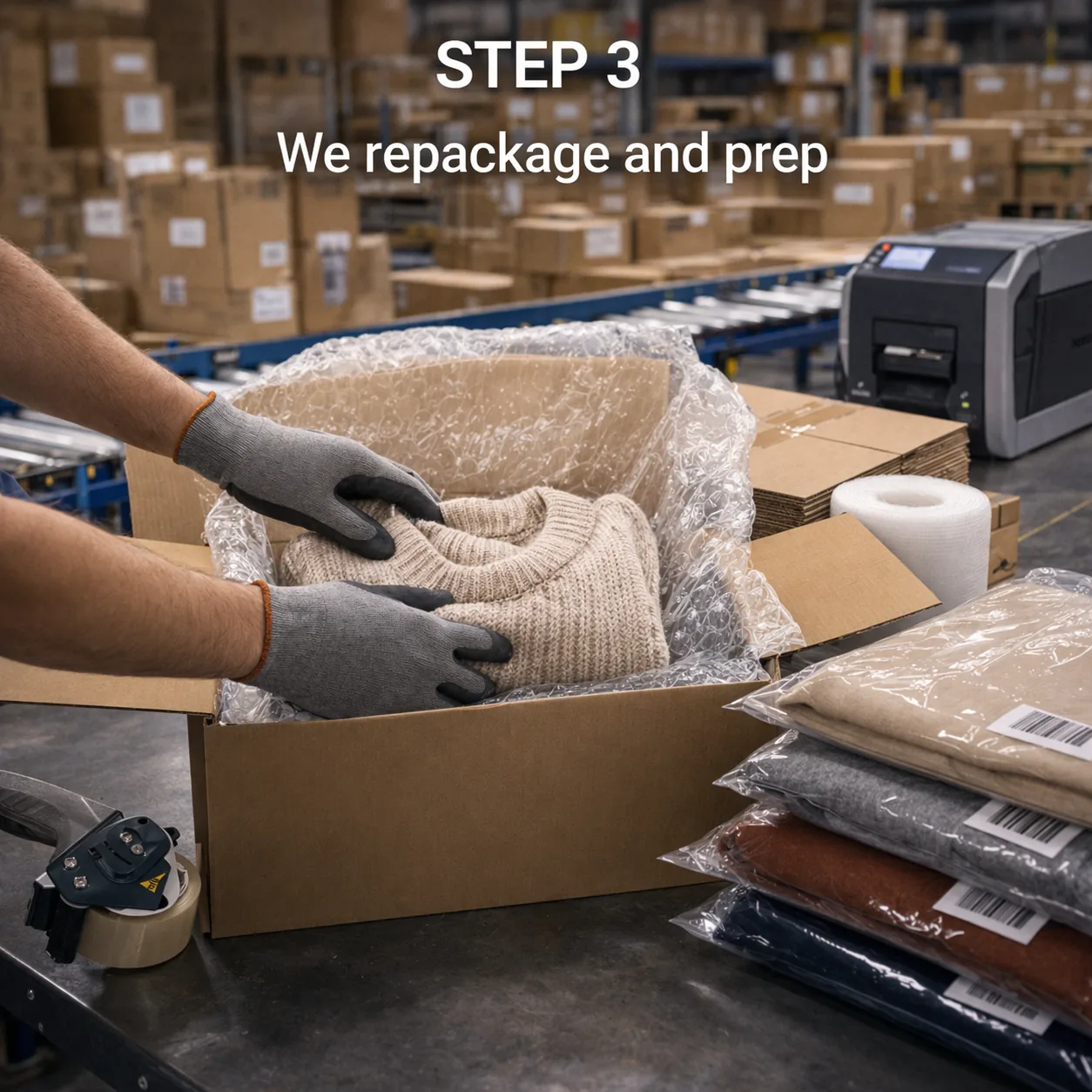 Step 3 - Re-label and repackage sellable units