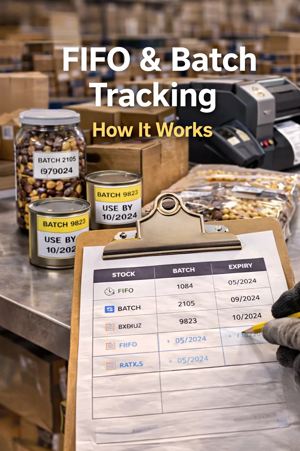 FIFO and batch tracking system explained — infographic