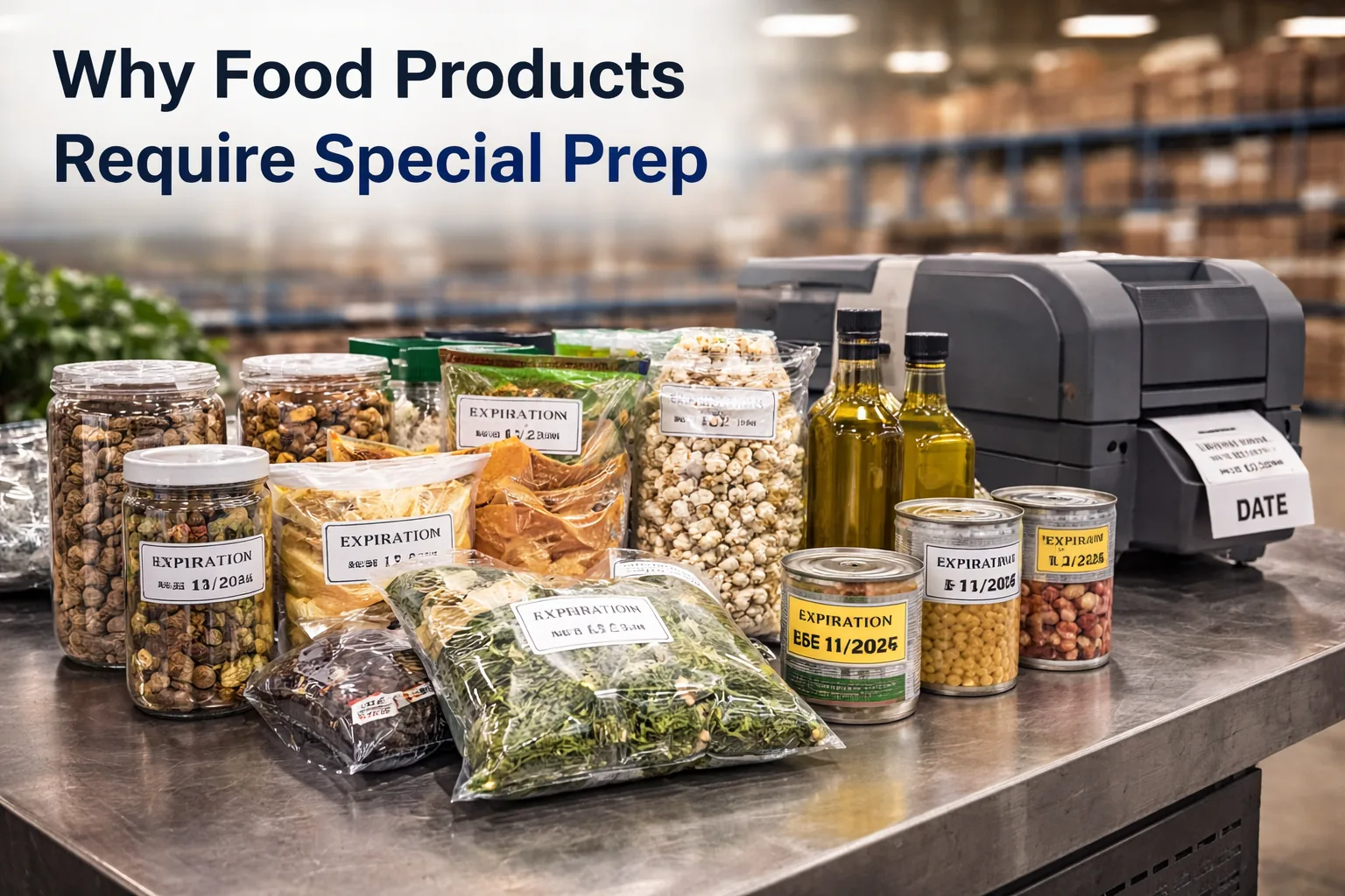 Why food products require special Amazon prep — infographic
