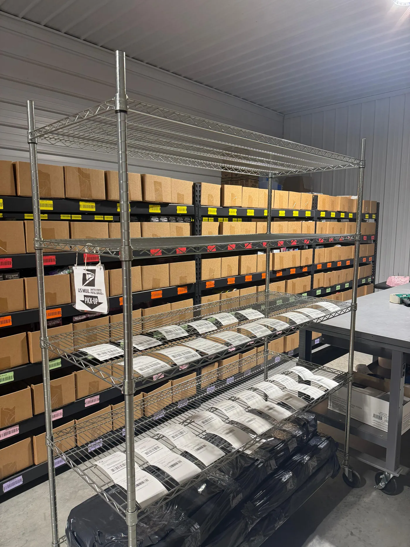 365PrepCenter warehouse interior — storage racks